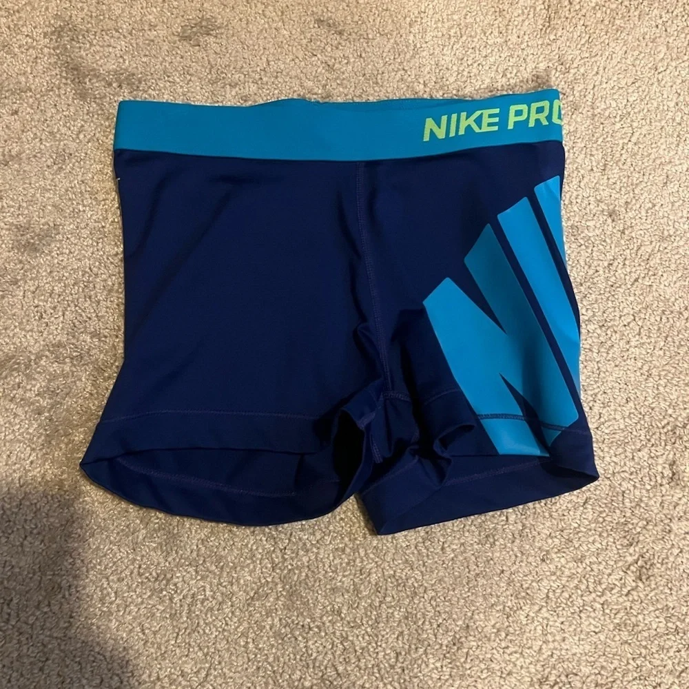 Nike Blue and Teal Performance Kids Shorts